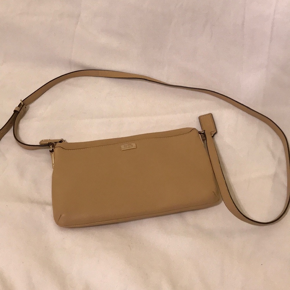 Coach Tan Leather Crossbody Envelope Bag